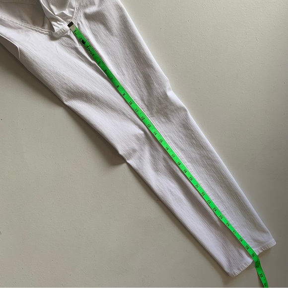 J Crew Tall White Vintage Straight Button Fly Cropped Jeans Size 32 Tall - Picture 17 of 17